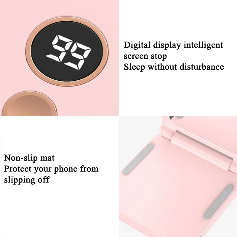 3-in-1 Mini Portable Fan Hanging Neck Fan Handheld Fan & Foldable Mirror with Power Bank, Compact & Portable for Summer Sports
