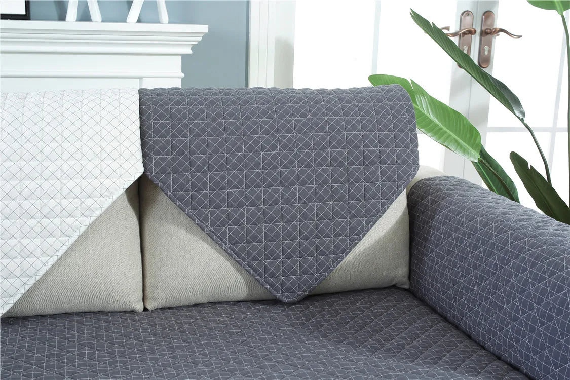 1. 2, 3, 4 Seat Sofa Covers, Sofa Covers, Plaid, Pet Dog Sofa Mats, Living Room Furniture Protective Covers