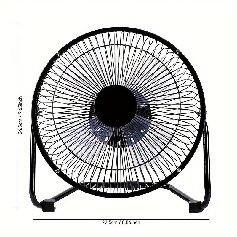 4/6/8" Desktop Portable USB Electric Desktop Fan with 2 Adjustable Speeds 4 Blades for Strong Airflow, And 360° Adjustable Angle