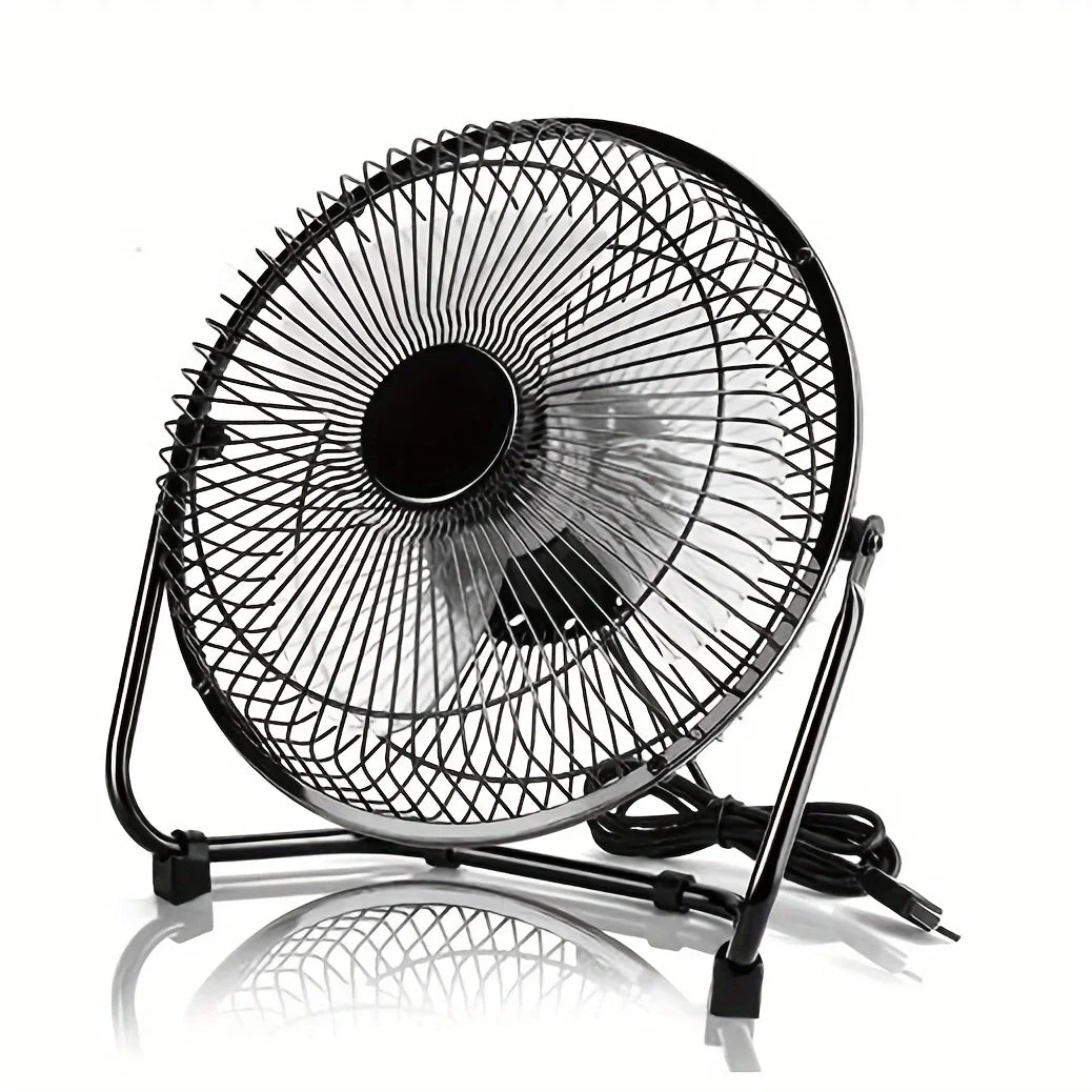 4/6/8" Desktop Portable USB Electric Desktop Fan with 2 Adjustable Speeds 4 Blades for Strong Airflow, And 360° Adjustable Angle