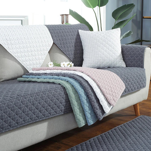 1. 2, 3, 4 Seat Sofa Covers, Sofa Covers, Plaid, Pet Dog Sofa Mats, Living Room Furniture Protective Covers