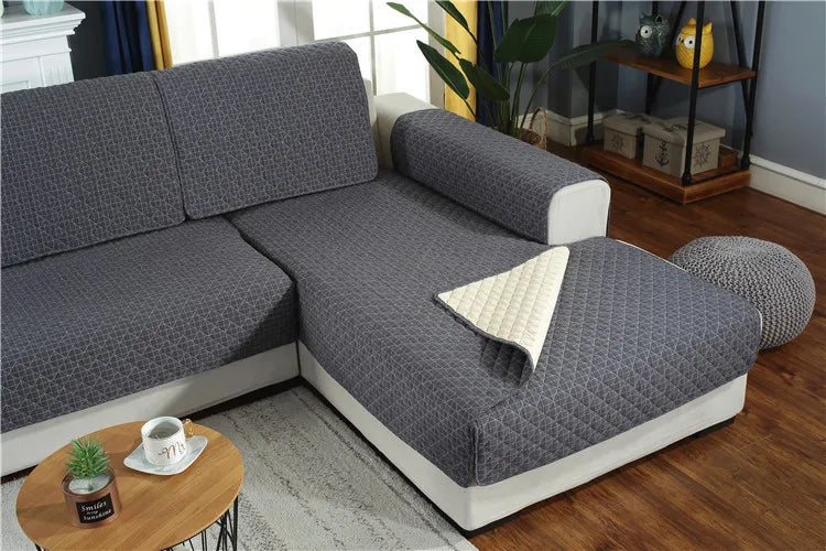 1. 2, 3, 4 Seat Sofa Covers, Sofa Covers, Plaid, Pet Dog Sofa Mats, Living Room Furniture Protective Covers