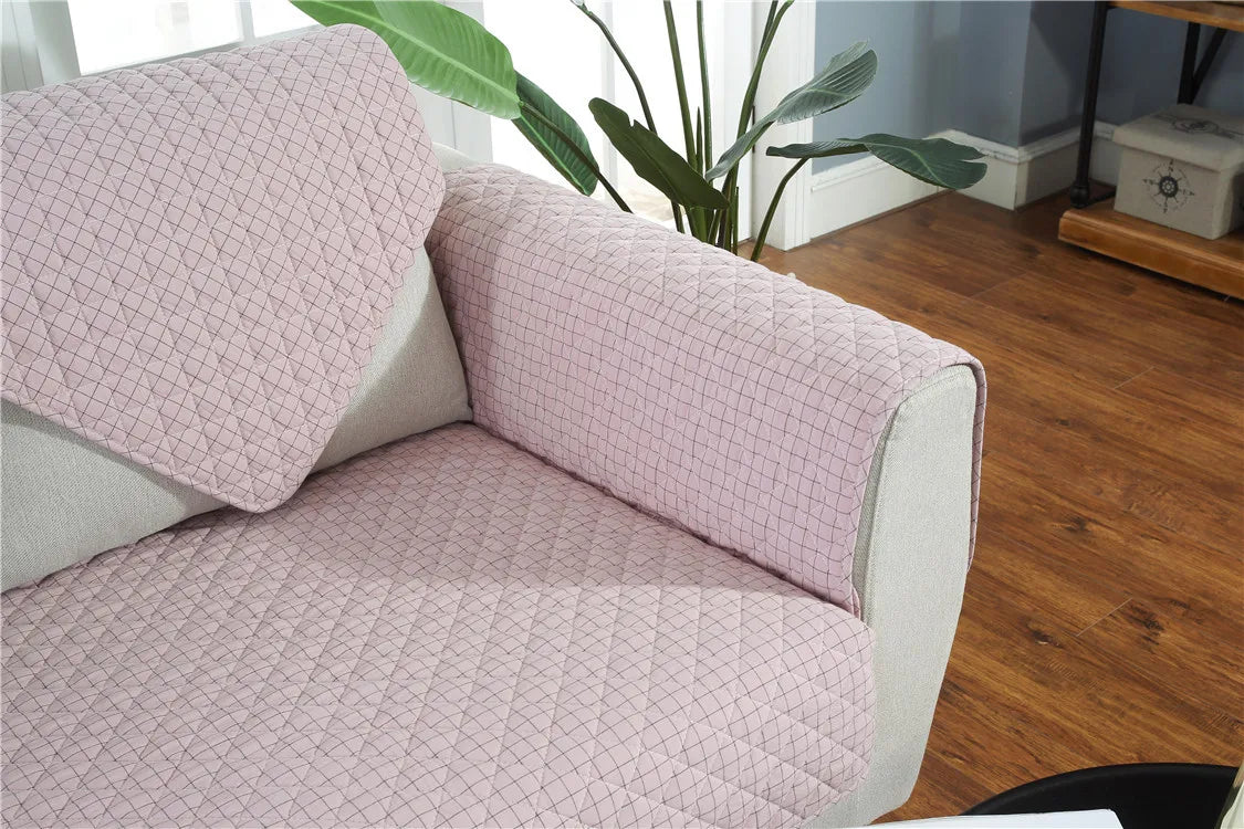 1. 2, 3, 4 Seat Sofa Covers, Sofa Covers, Plaid, Pet Dog Sofa Mats, Living Room Furniture Protective Covers