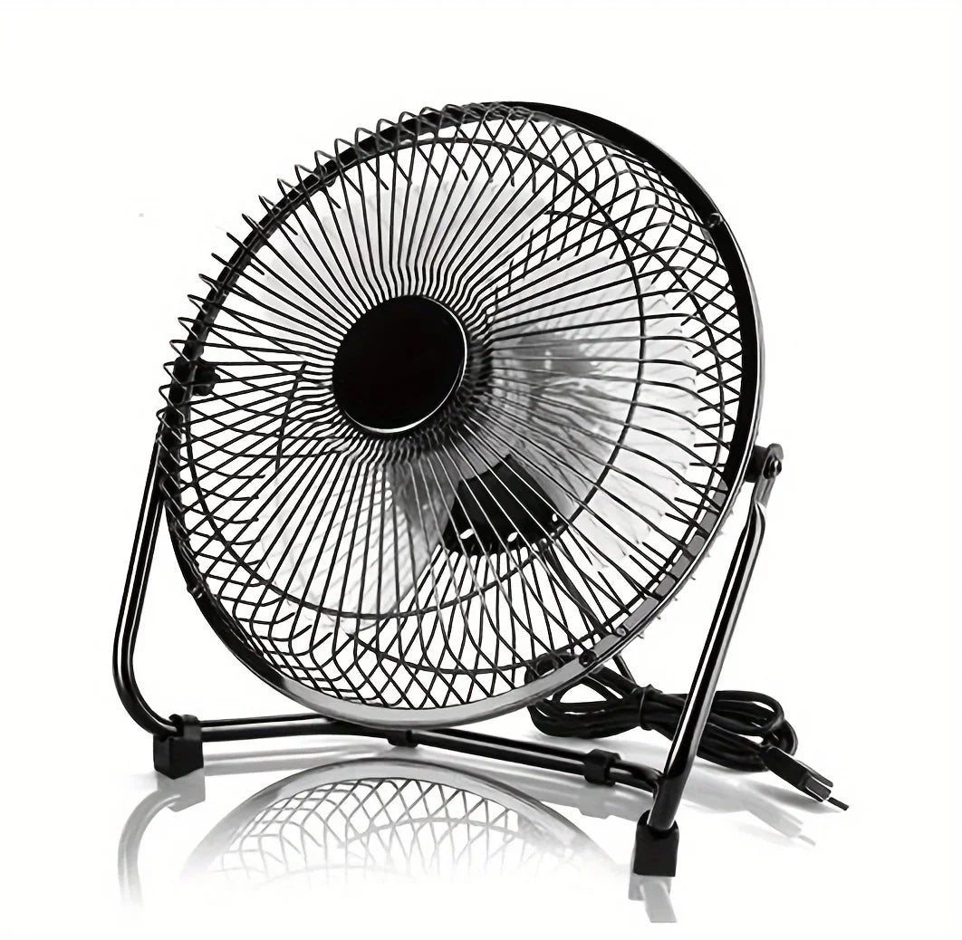 4/6/8" Desktop Portable USB Electric Desktop Fan with 2 Adjustable Speeds 4 Blades for Strong Airflow, And 360° Adjustable Angle