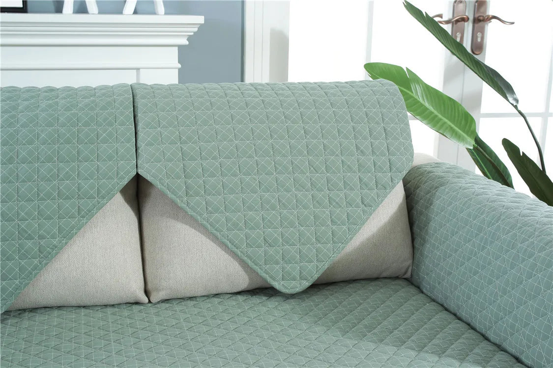 1. 2, 3, 4 Seat Sofa Covers, Sofa Covers, Plaid, Pet Dog Sofa Mats, Living Room Furniture Protective Covers