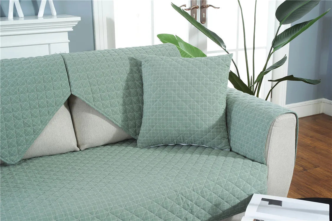 1. 2, 3, 4 Seat Sofa Covers, Sofa Covers, Plaid, Pet Dog Sofa Mats, Living Room Furniture Protective Covers