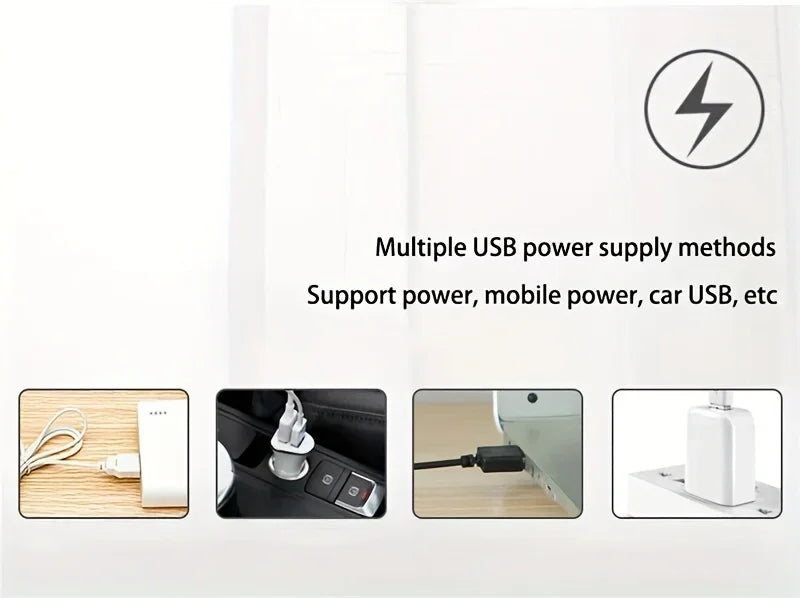 4/6/8" Desktop Portable USB Electric Desktop Fan with 2 Adjustable Speeds 4 Blades for Strong Airflow, And 360° Adjustable Angle