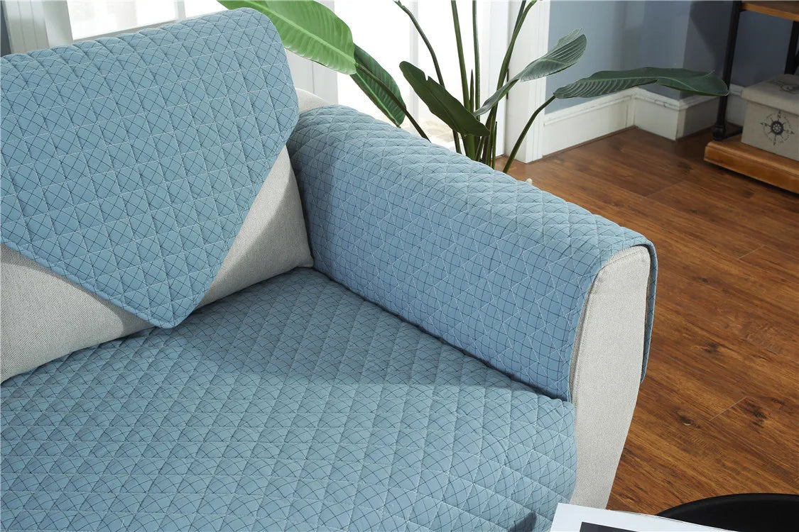 1. 2, 3, 4 Seat Sofa Covers, Sofa Covers, Plaid, Pet Dog Sofa Mats, Living Room Furniture Protective Covers
