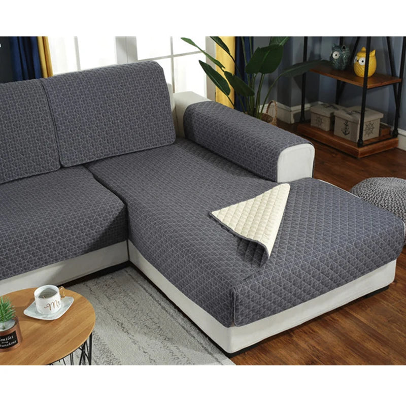 1. 2, 3, 4 Seat Sofa Covers, Sofa Covers, Plaid, Pet Dog Sofa Mats, Living Room Furniture Protective Covers
